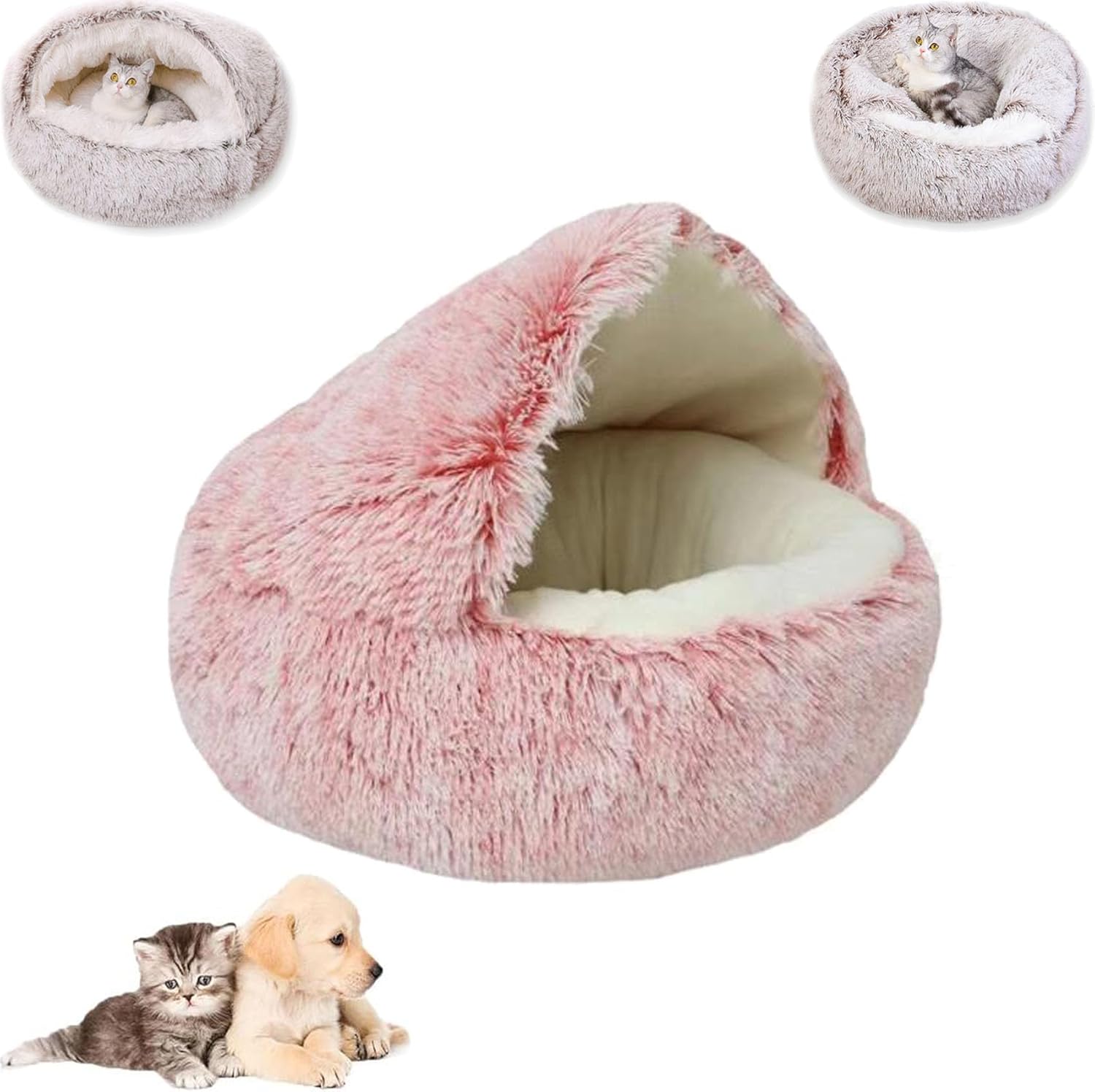Cozy Cocoon Pet Bed, Winter Pet Plush Bed, Cozy Cocoon Pet