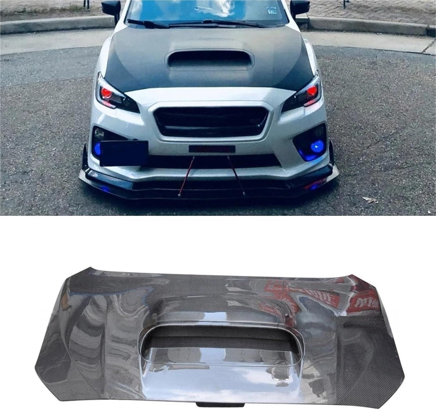 Carbon Fiber Front Engine Bonnet Hood Cover Compatible With SUBARU IMPREZA WRX STI 2017-2019