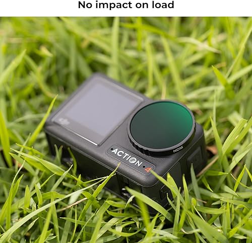 Miniatura 7 de K&F Concept Kit de filtro ND compatible con DJI Osmo Action 4, ND8 ND16 ND32 ND64 Paquete de 4 filtros de vidrio óptico de control de exposición de