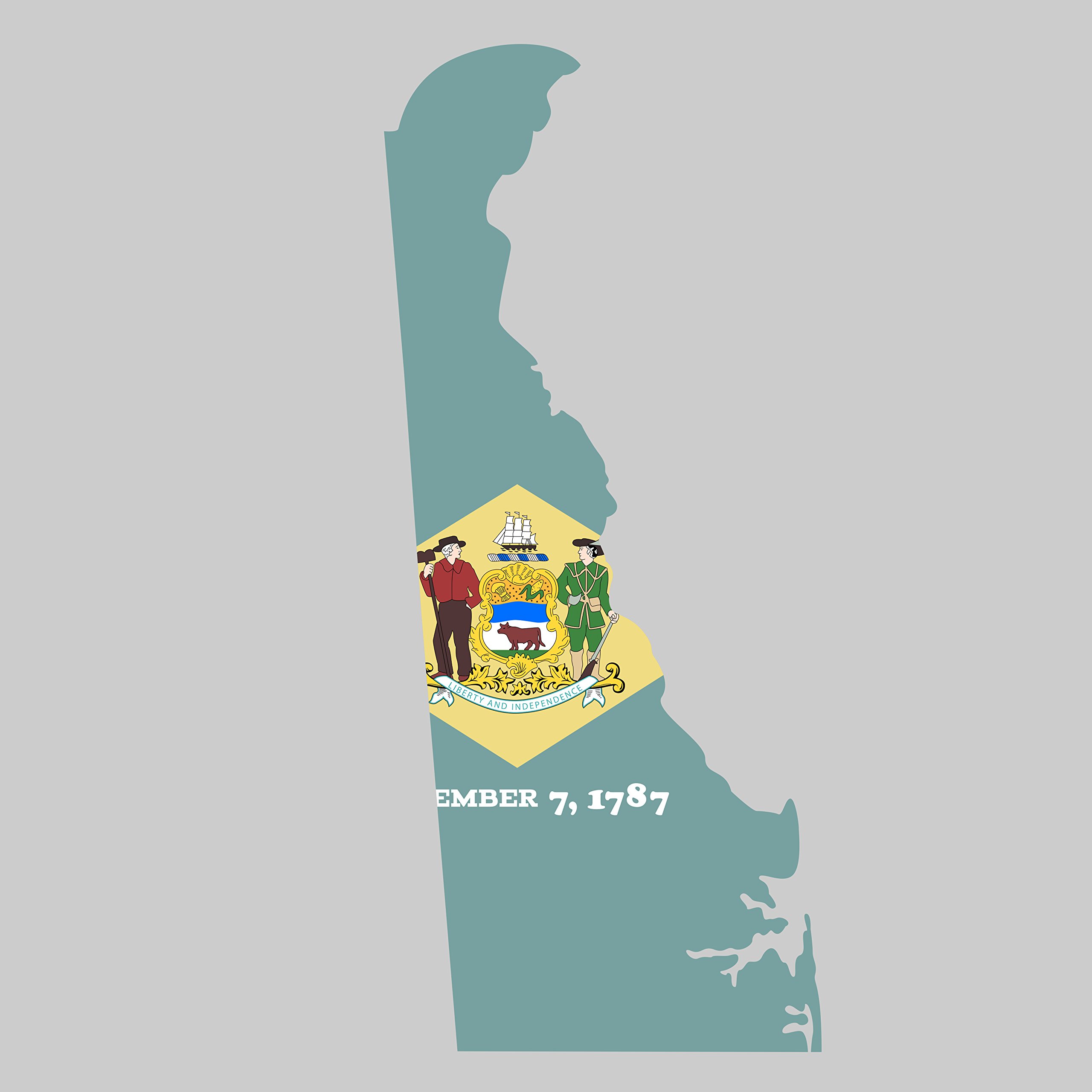 Sticker Delaware autocollant résistant aux UV pour support lisse extérieur