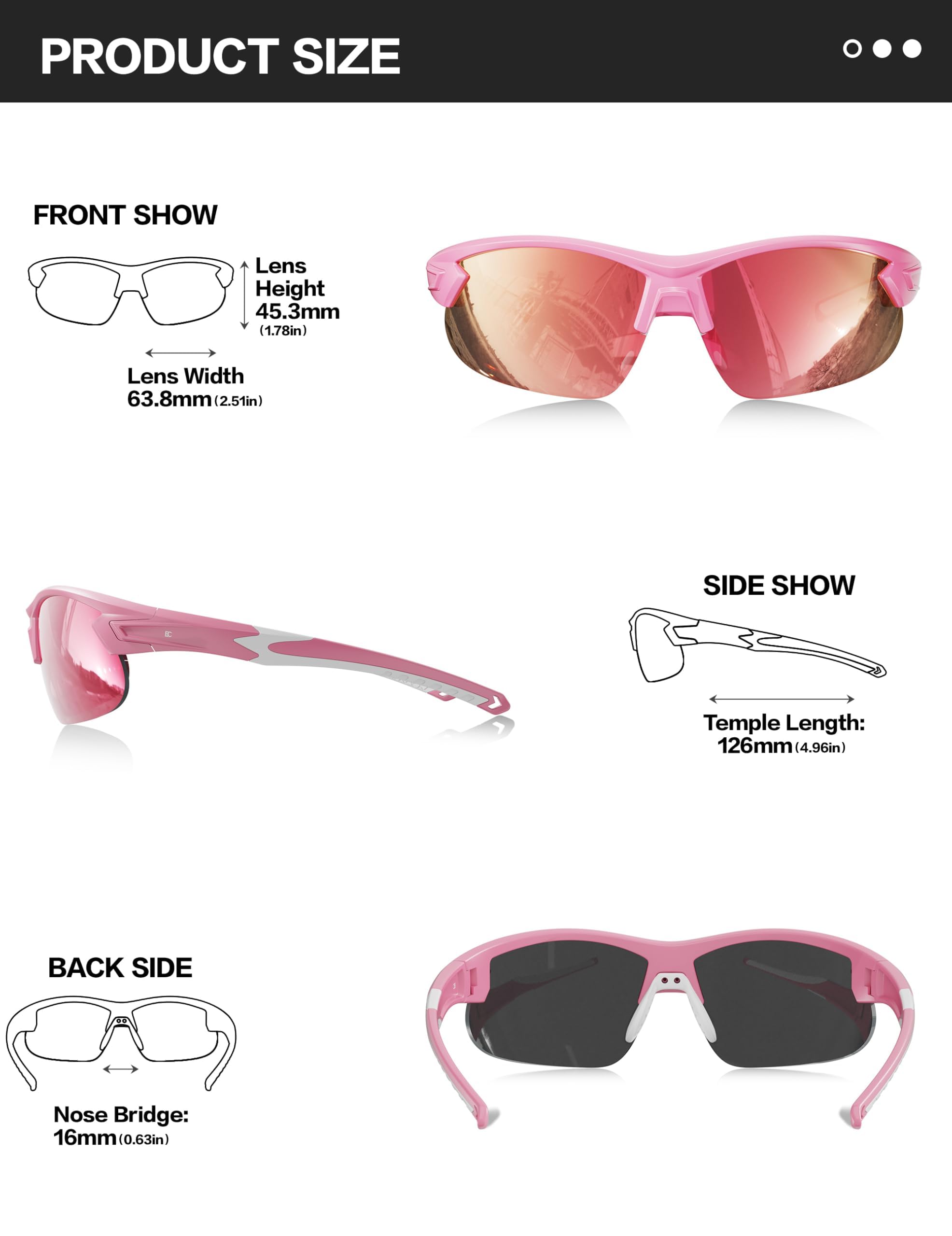 Gafas de sol deportivas polarizadas para hombre: TR90 UV400, gafas de ciclismo ligeras para correr, pescar, golf