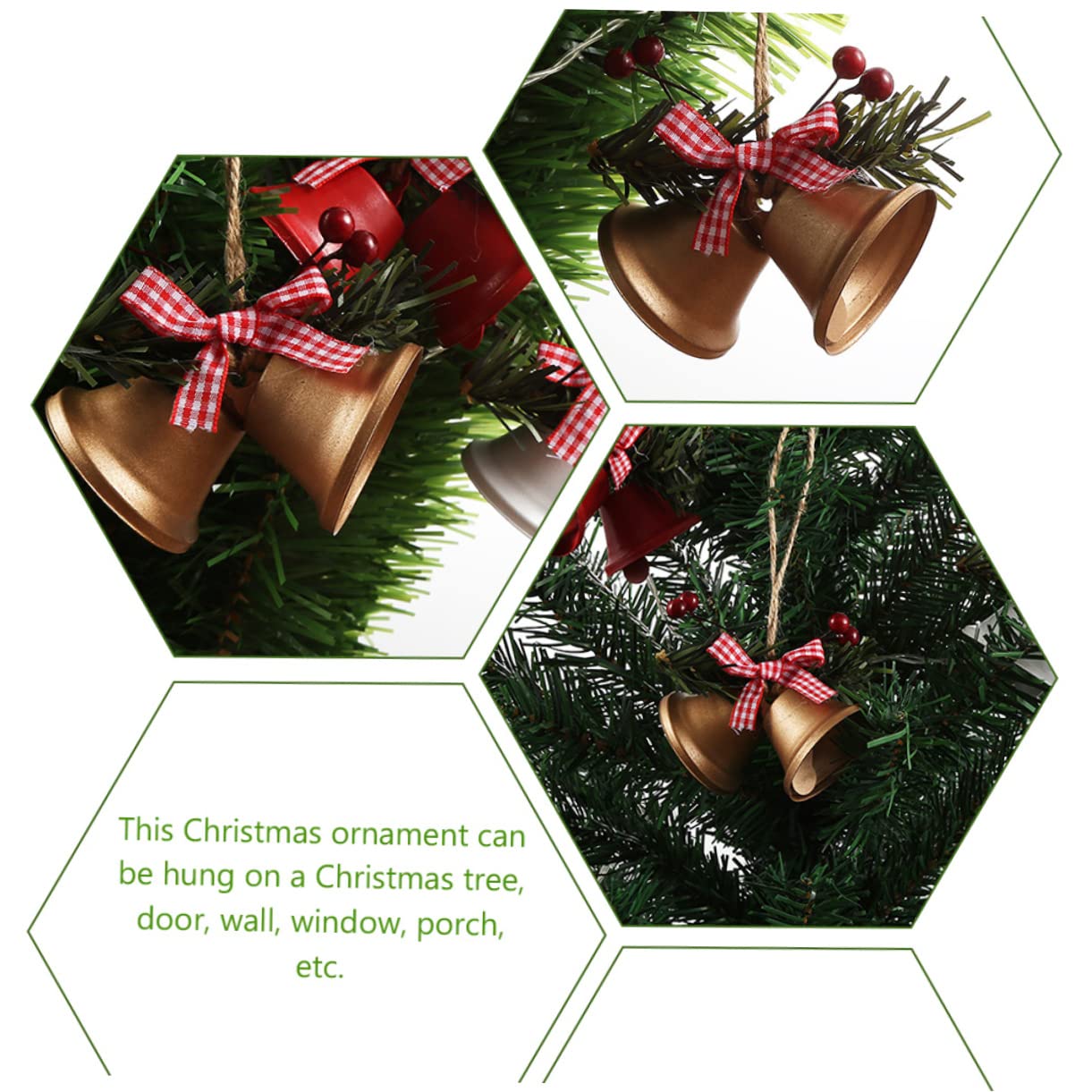 Zerodeko 4 Set Ciondolo Campana Di Natale Christmas Party Albero Natale Ornamenti A Campana Per L'albero Di Decorazioni Natalizie Con Appesa Campane Di 6 Pezzi * 4
