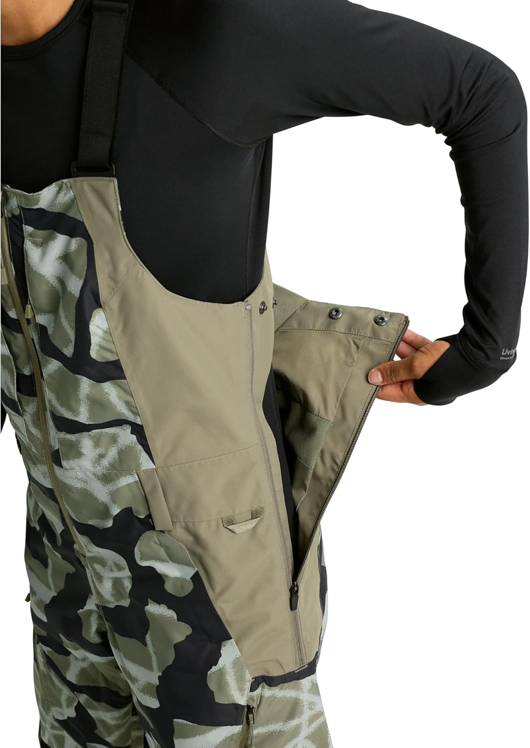Burton Women's Reserve 2L Bib Pants – Graffiti Camo/Forest Moss, XXL