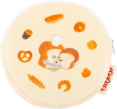 MORIPiLO Bread Thief Tissue Case, Goods, Trinket Case, Plush Pouch, Small, Cute, 5.1 x 5.1 inches 13 x 13 cm Beige, Character Makura no Morishita