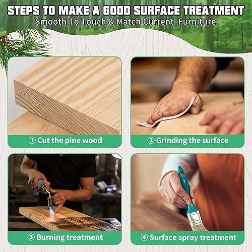 Miniatura 5 de Taburete largo de madera, taburete de madera de 2 escalones con almohadillas antideslizantes para cocina, cama alta para niños, adultos y ancianos