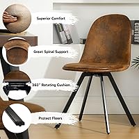 Vista 8 de Homy Casa Juego de mesa de comedor moderno de mediados de siglo de 5 piezas, mesa rectangular de madera de 63 pulgadas con 4 sillas tapizadas