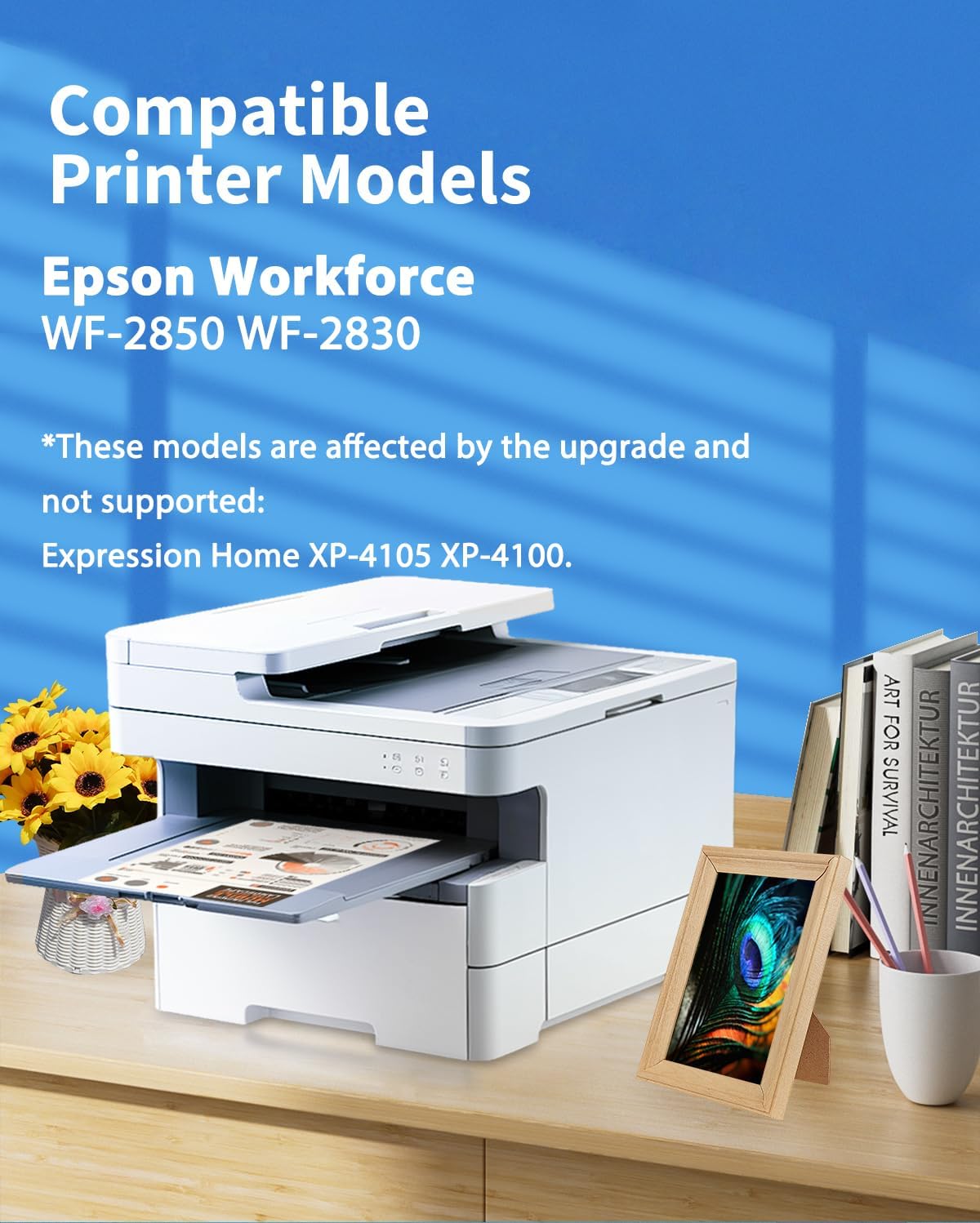 Compatible with 212XL Ink Cartridges Remanufactured Replacement for Epson 212 212XL Ink Cartridges Compatible for Workforce WF-2850 WF-2830