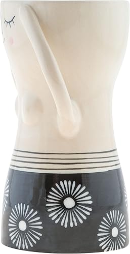 Miniatura 3 de Reyna Tetona Señora Jarrón Tinta Floral