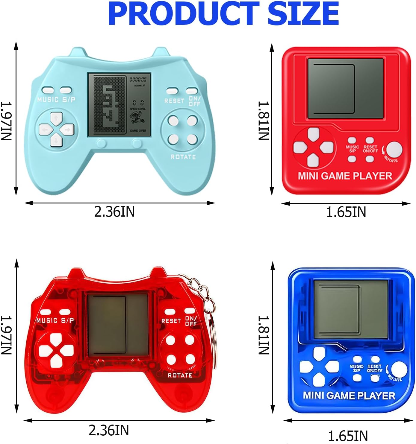 DOEA 24 Pack Video Game Keychain Party Favors for Kids,Arcade Video Game Keychain,Kids Classroom Prizes, Carnival Prizes,Treasure Box Toys for Boys & Girls