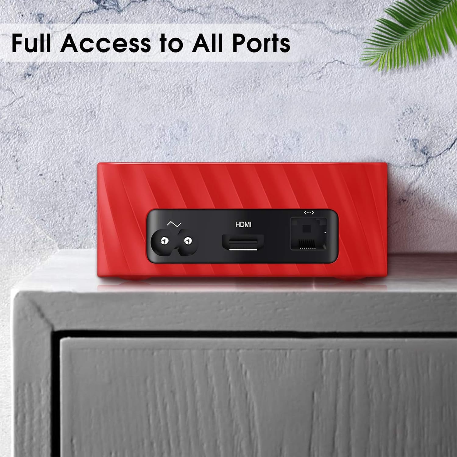 SITHON Silicone Case for Apple TV 4K (2nd & 1st Gen) / Apple TV HD, Lightweight Shockproof Anti Slip Protective Cover for Apple TV 4K 2021 / HD 4th Generation, Red