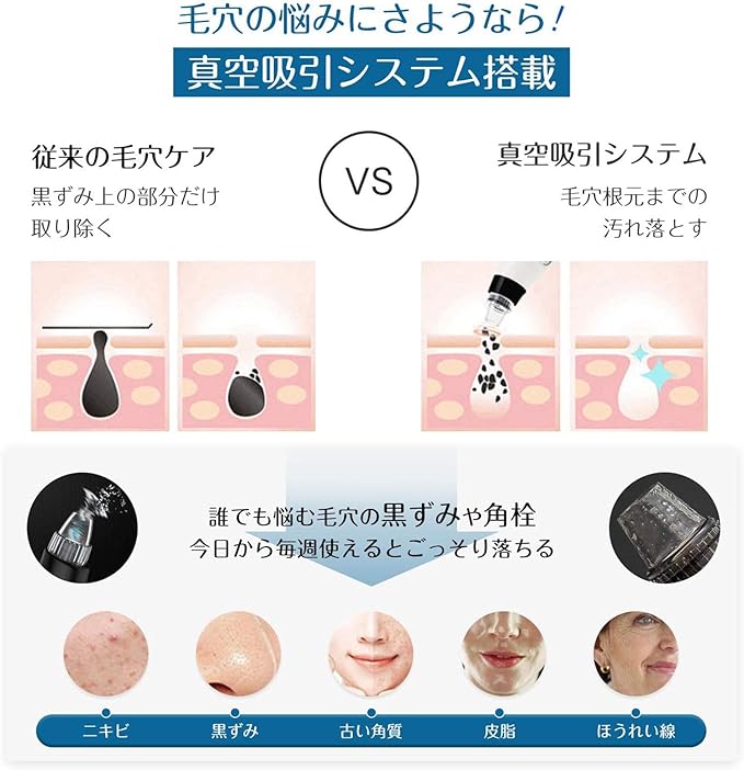 Amazon 毛穴吸引器 温冷美顔器 毛穴クリーン 温冷ケア 毛穴 吸引 角栓とり 毛穴汚れ にきび 余分皮脂 黒ずみ吸出し 美肌効果 フェイスケア 五段階吸引力調整 Usb充電式 Sinvitron シルキセ 美顔器 美容器 通販 Amazon 毛穴吸引器 温冷美顔器 毛穴クリーン 温冷ケア 毛穴 吸引 角栓とり 毛穴汚れ にきび 余分皮脂 黒ずみ吸出し 美肌効果 フェイスケア 五段階吸引力調整 Usb充電式 Sinvitron シルキセ 美顔器 美容器 通販