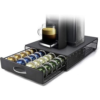 Vertuo Capsule Holder for Nespresso VertuoLine Pods HiveNets Metal Mesh Capsule Dispenser Drawer Pack of 40