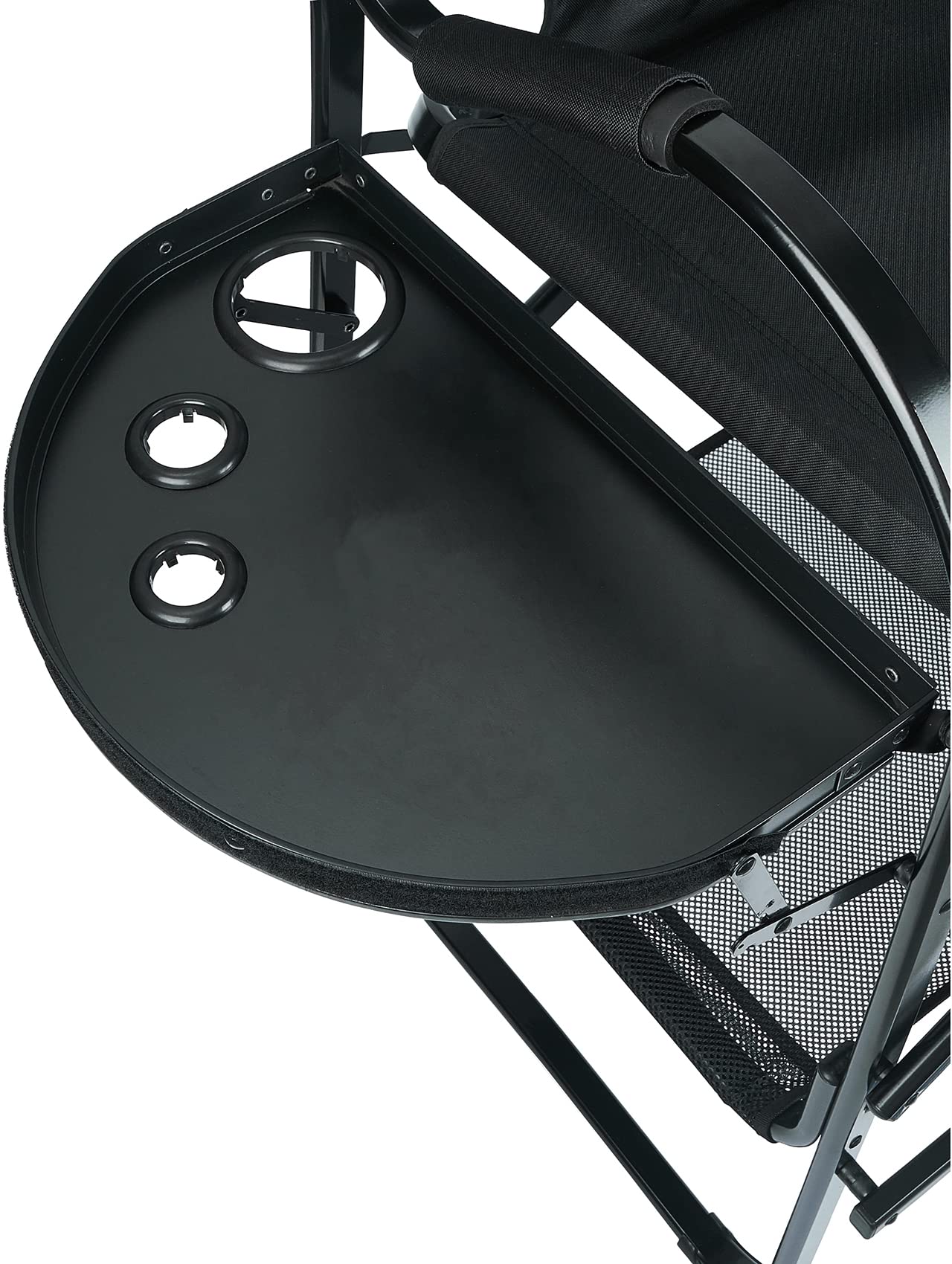 Chaise pliante pour maquilleur d'extérieur / chaise haute directrice portable en aluminium / avec appui-tête et repose-pieds / convient pour le camping, la pelouse et les moulages de films