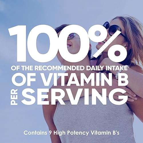 Miniatura 3 de VITAMINA B COMPLEX 100 de alta potencia, 9 complejo B completo - B1- B12 para hombres y mujeres, reduce el estrés, mejora el apoyo inmunológico,