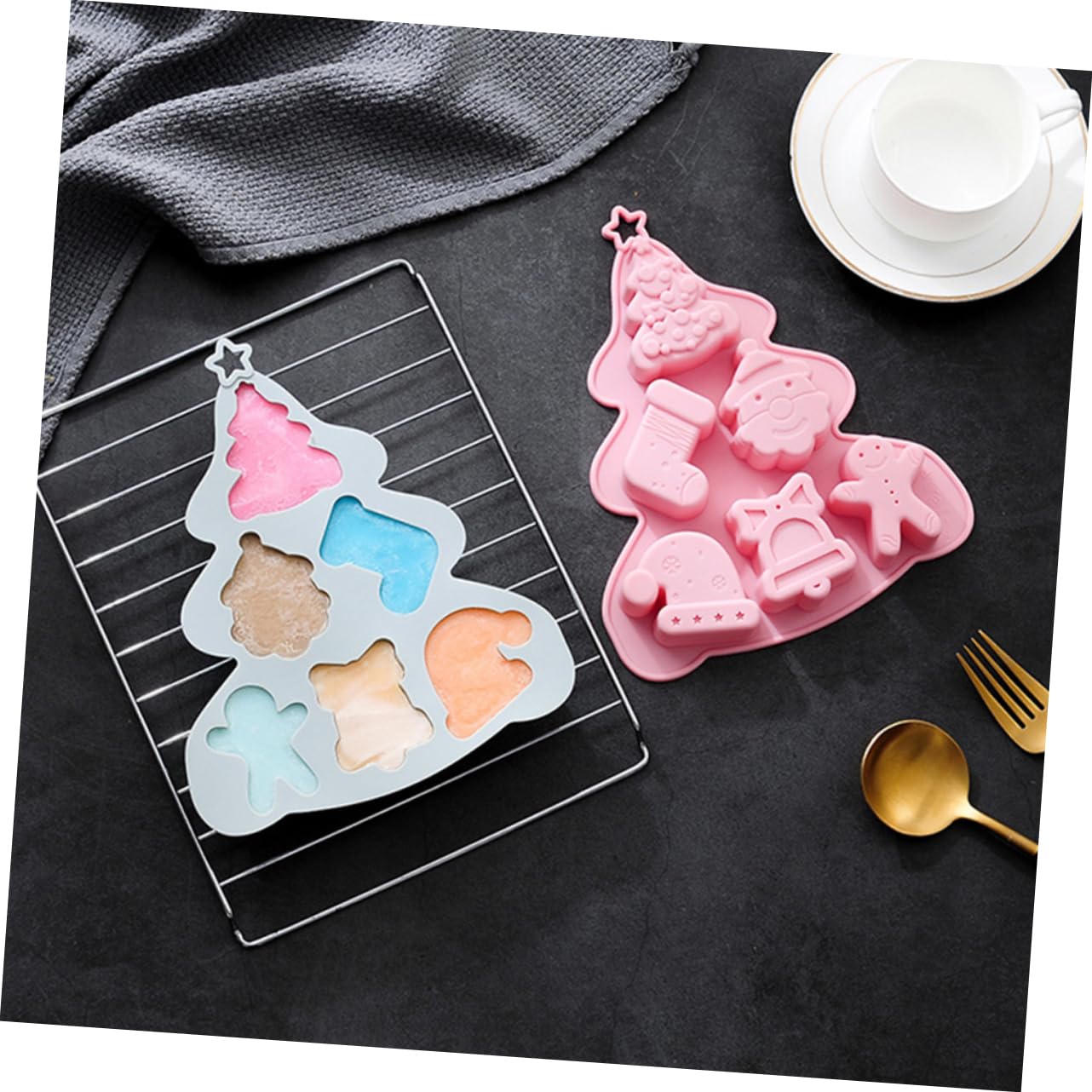 Cabilock 3 Ensembles Moule À Gâteau En Silicone Mini Moules À Gâteaux Moules À Gâteaux Moules À Pâtisserie Moules À Fondant Décorations De Gâteaux En Forme De Coquille Gâteau En 2 pièces * 3