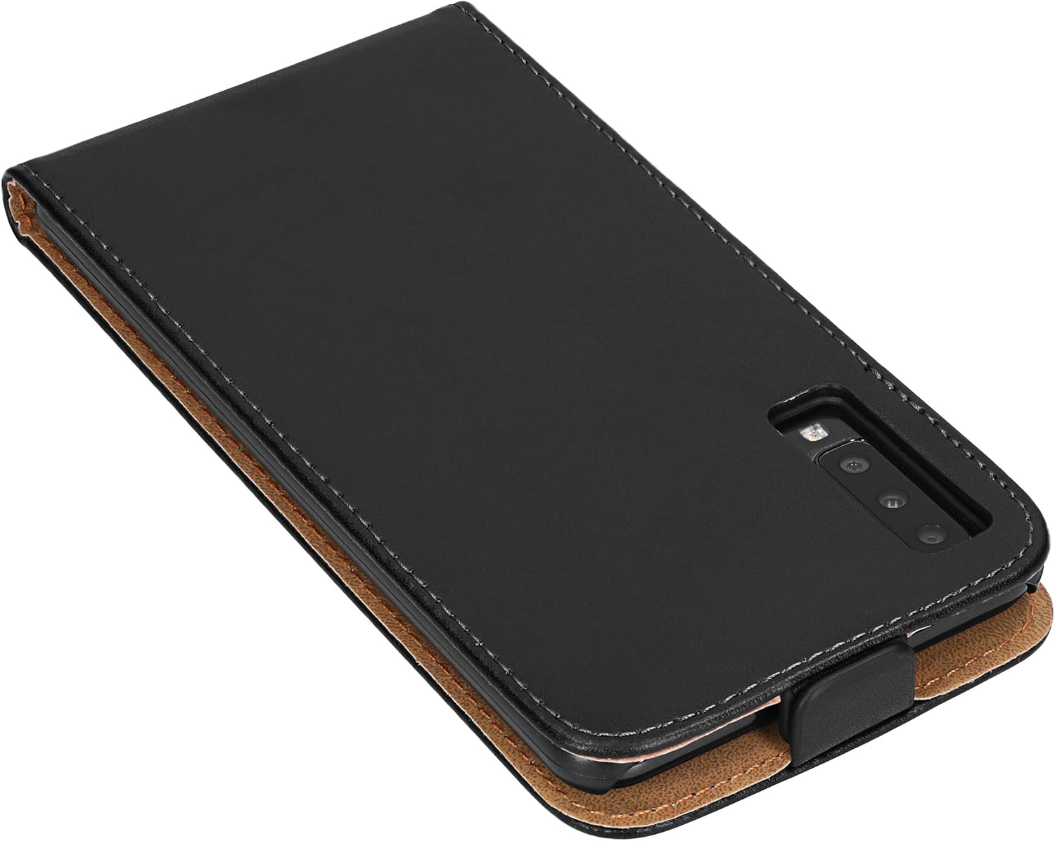 mumbi Flip Case Compatible with Samsung Galaxy A7 (2018) Black