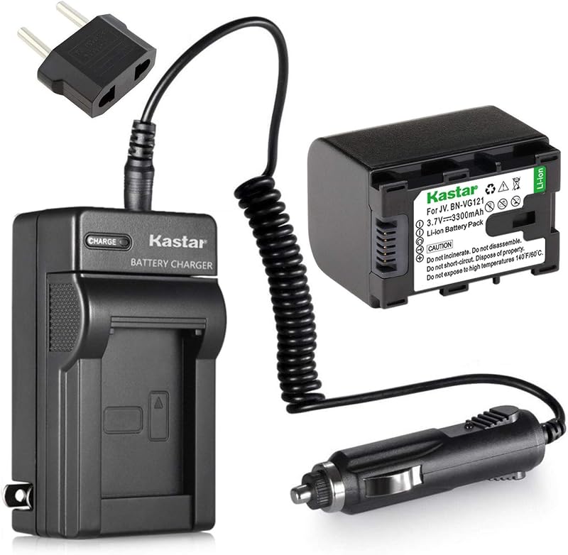 Kastar Battery and Charger Replacement for JVC Everio GZ-HM35BU, GZ-HM40BU, GZ-HM50BU Flash Memory Camcorder