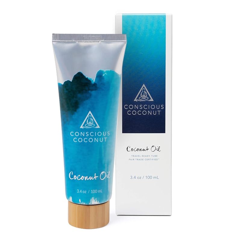 Conscious Coconut Óleo de coco em tubo portátil, 96 g