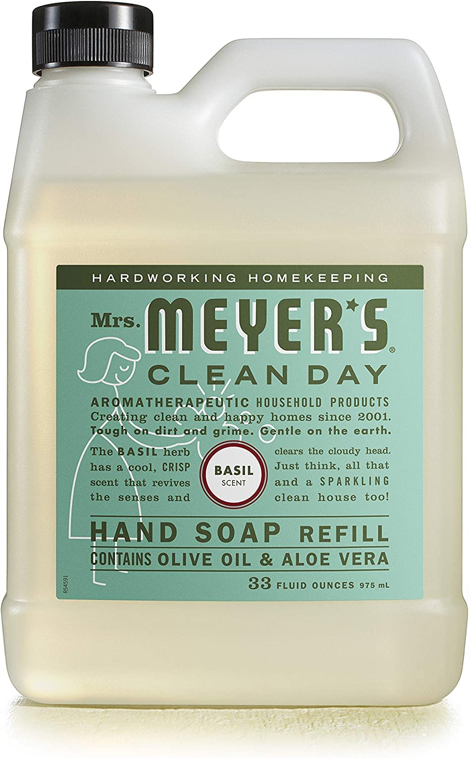 Mrs. MEYER'S CLEAN DAY Liquid Hand Soap Refill Scent Variety Pack (Lemon Verbena + Lavender + Basil)