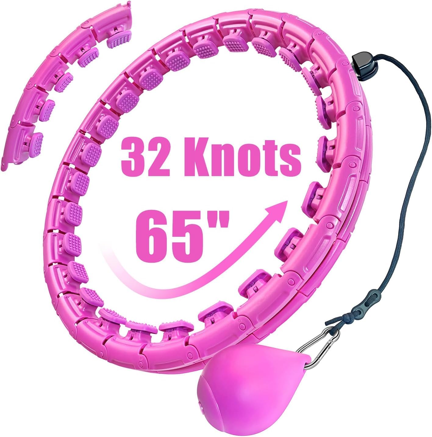 32 Knots Weighted Workout Hoop Plus Size, Smart Waist Exercise Ring for Adults Weight Loss (B0D8KLXWDF) Amazon Price History, Amazon Price Tracker