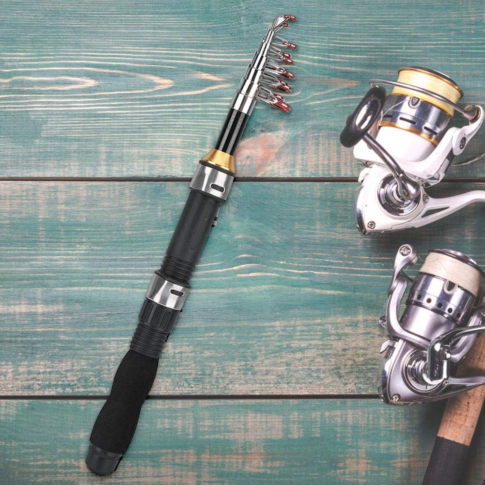 Demeras Caña de Pescar telescópica para Pesca de Agua Dulce (1, 5 m)