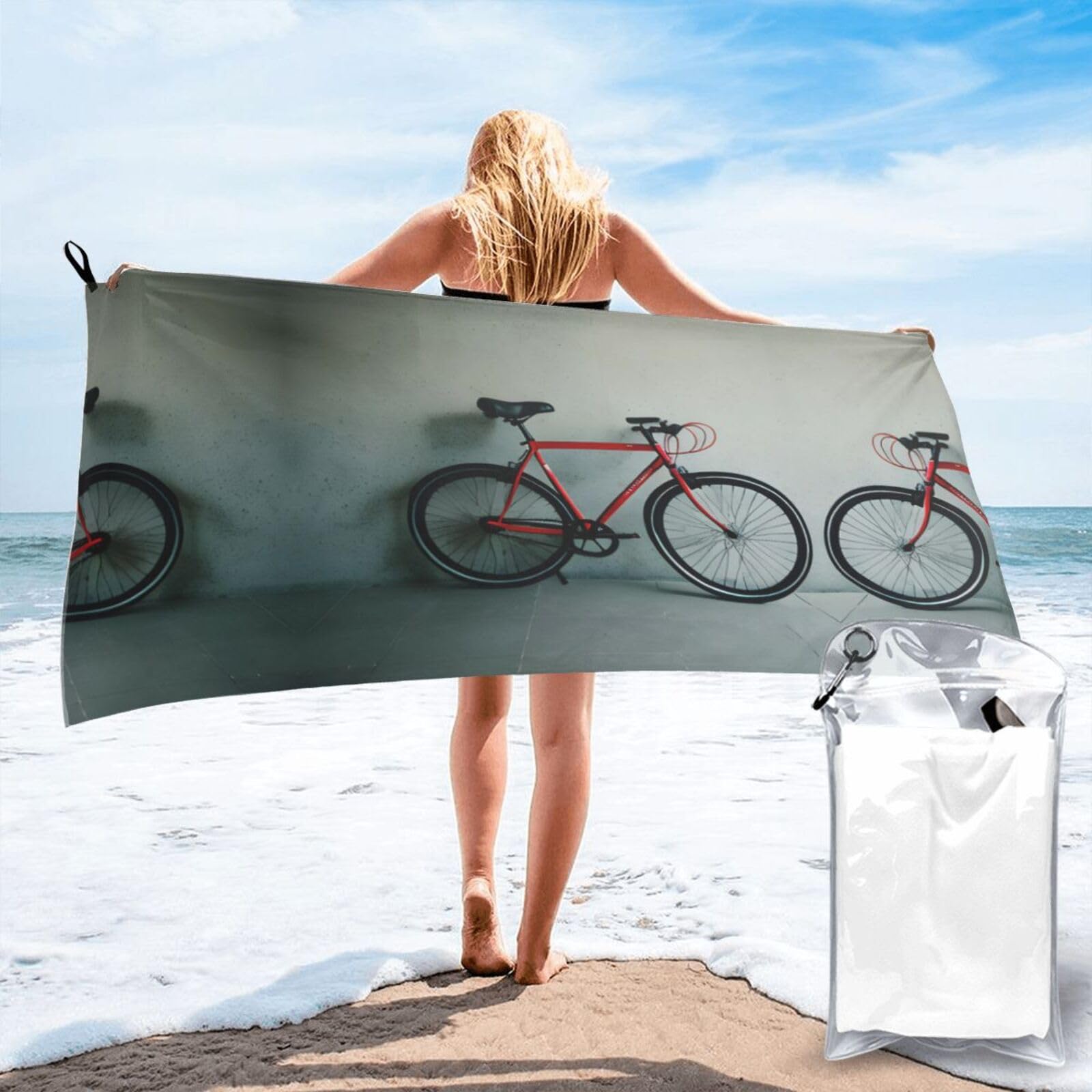 Toalla de baño retro de secado rápido ideal para la playa y piscina