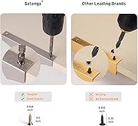 Vista 4 de Satanga Tiradores de Dedo Edge para Gabinete de Cocina, Perillas de Cajón de Perfil Bajo, Puerta, Tocador de Baño, Manijas Largas de Alacena