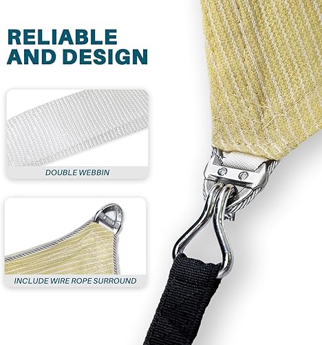 Miniatura 7 de Coarbor Cubierta de seguridad para piscina de invierno de 18 x 40 pies, rectangular, de malla, duradera, cubierta de seguridad para piscina