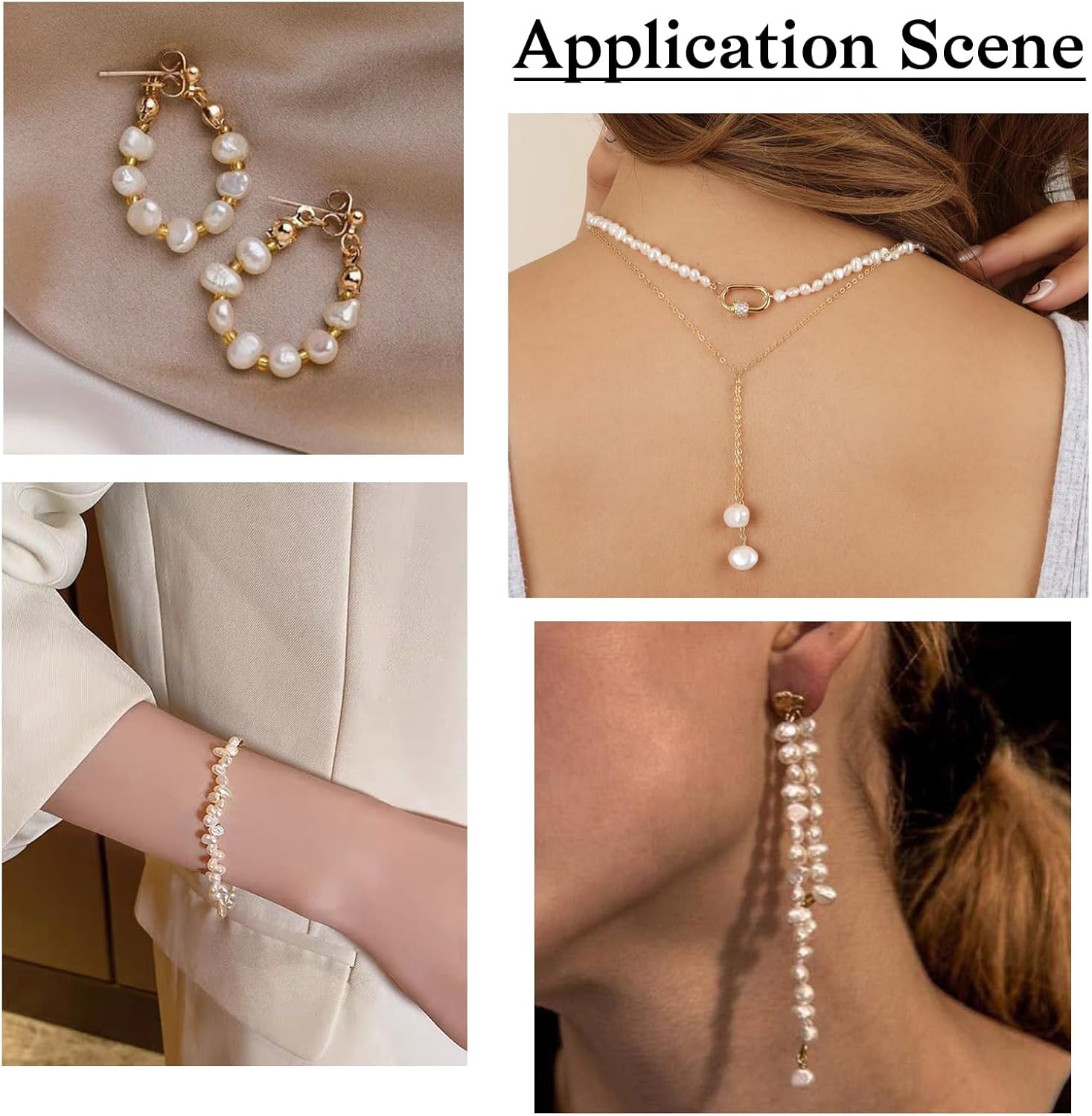 Beadthoven 45pcs Mix Pearl Beads 4-6mm Natural Cultured Freshwater Pearls for Jewelry Making Boho Beads Irregular Genuine Pearls for Bracelets Necklace Earrings Anklet DIY Hole 0.5mm - Image 4