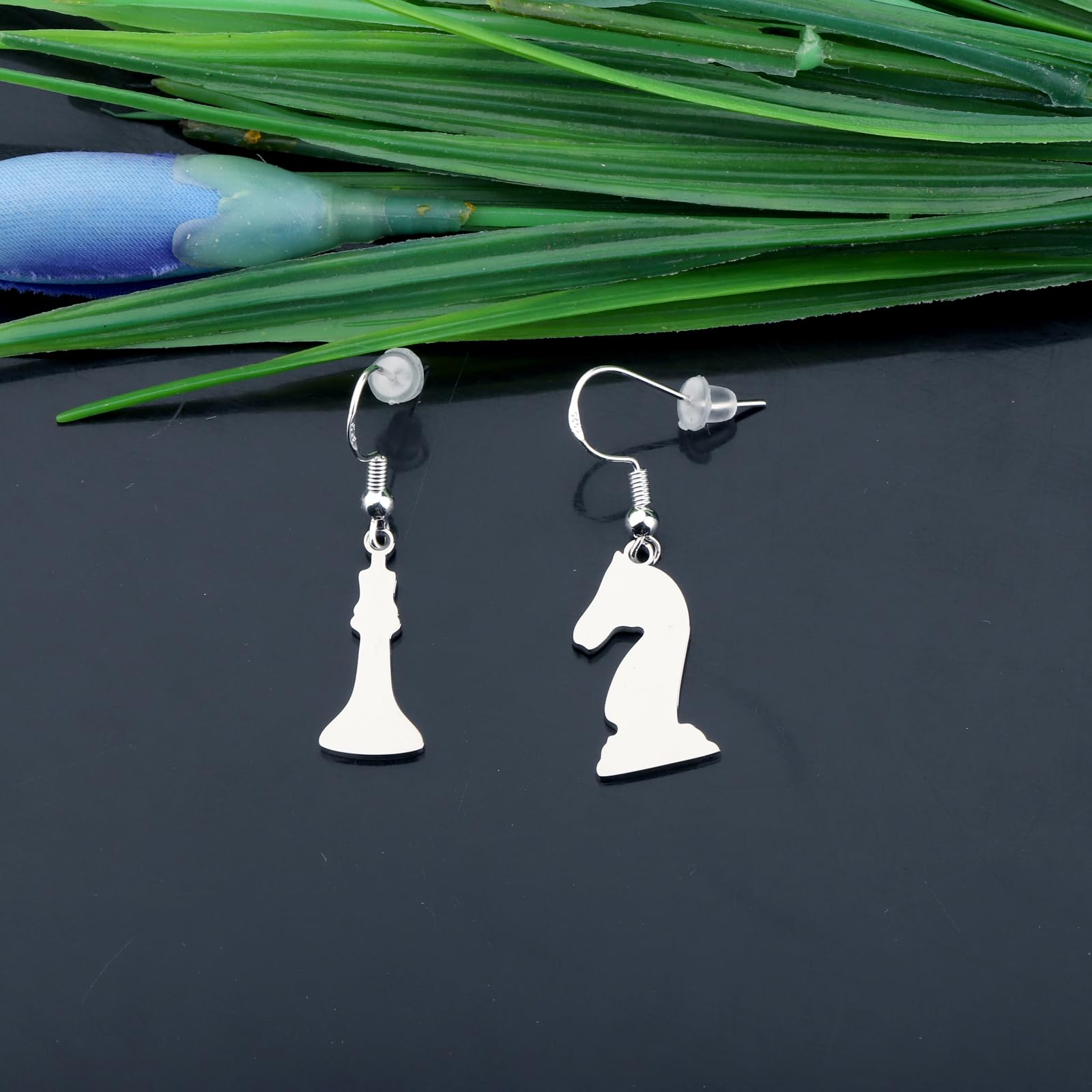 CYTING Chess Game Lover Gift Chess Stainless Steel Earrings Board Game Gift Chess Player Inspired jewelry