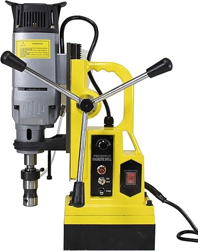 Miniatura 6 de Steel Dragon Tools Prensa de taladro magnética con diámetro de taladro de 1-3/4 pulgadas y fuerza magnética de 2700 libras