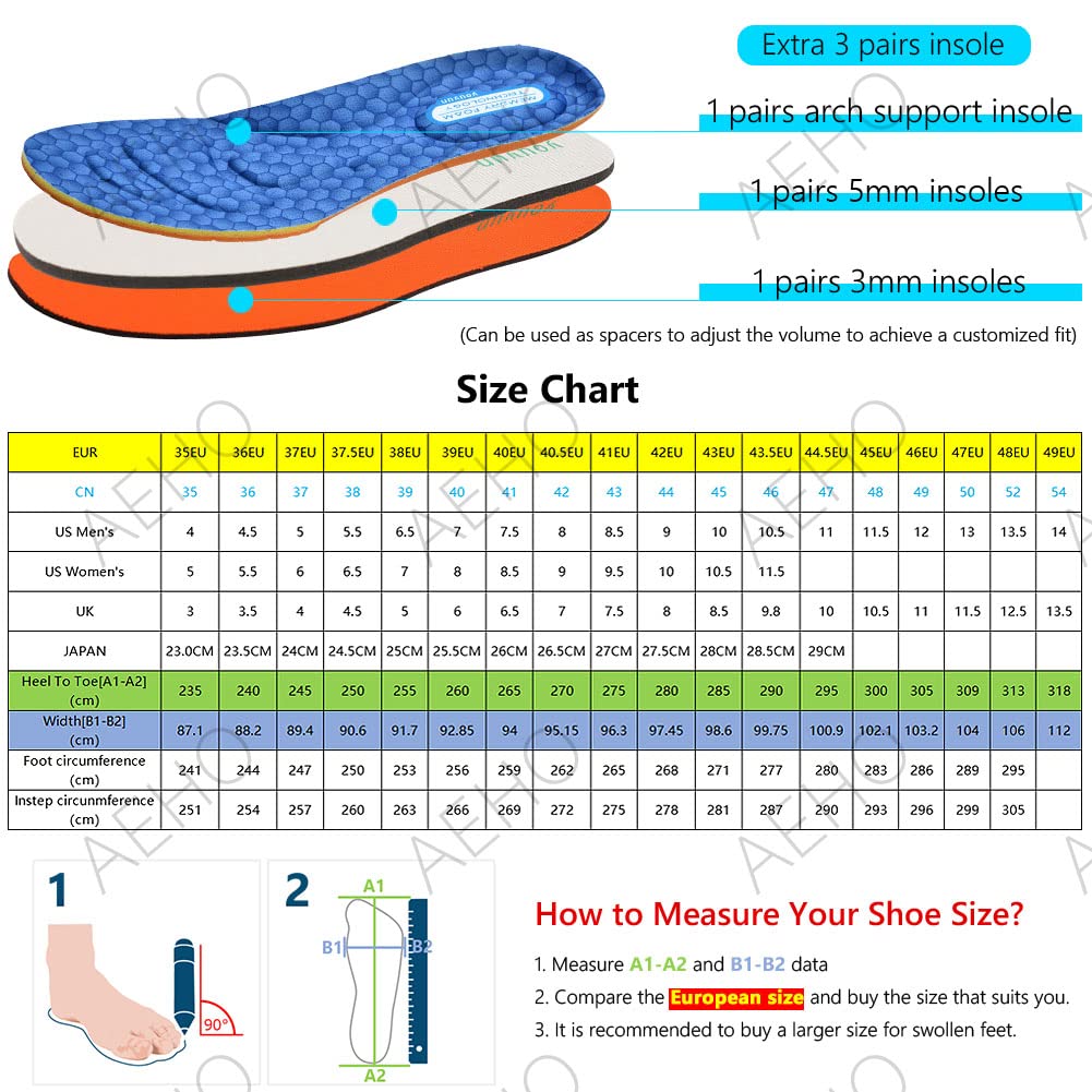 AEHO Schuhe Breite Füße Herren, Hausschuhe Mit Klettverschluss Herren Bequeme Gesundheitsschuhe Breite Turnschuhe Fitnessschuhe Extra Weite Sportschuhe Passform Plantarfasziitis,Blackgray,36 EU