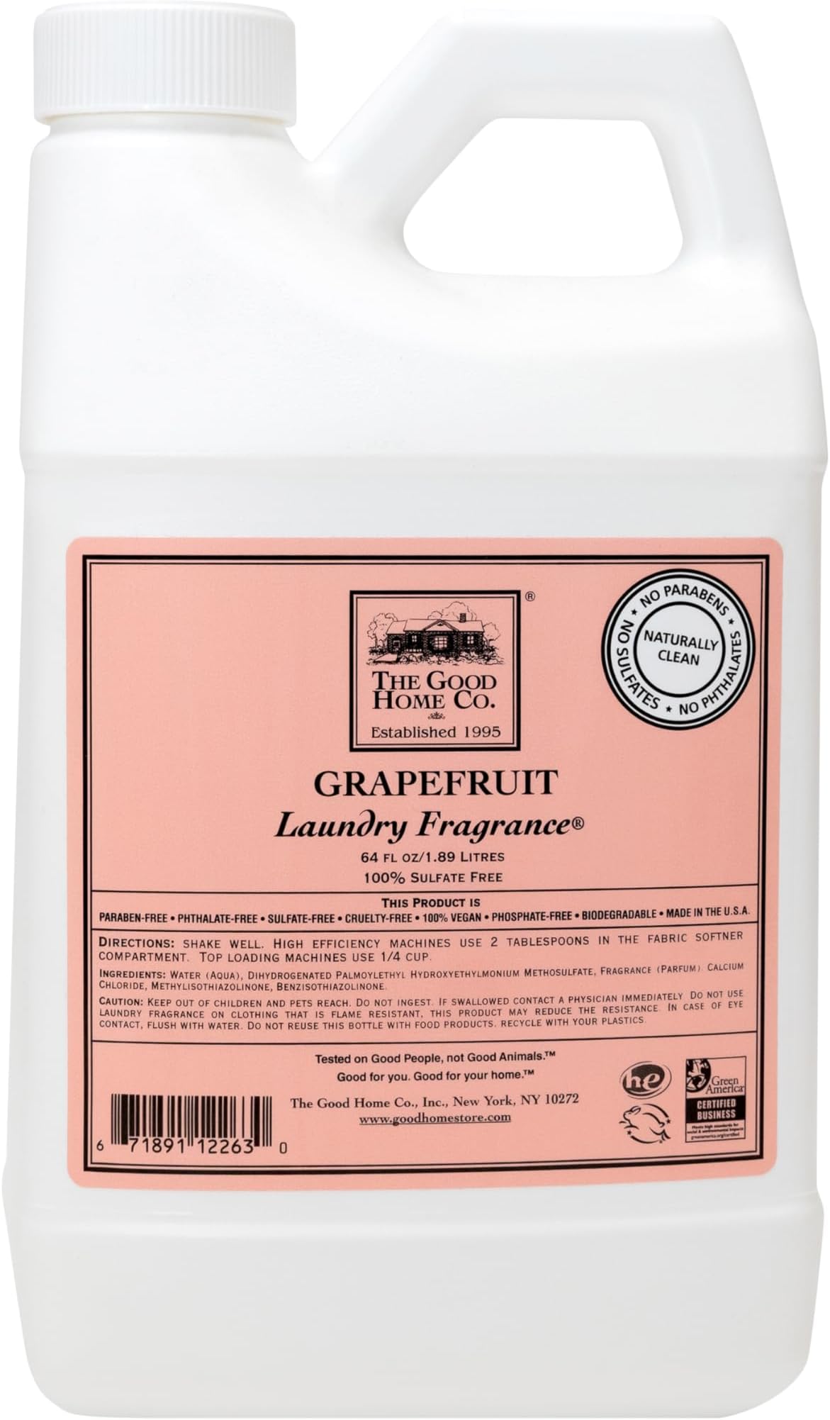 The Good Home Company Laundry Fragrance Refill, Natural Fabric Softener, Certified Vegan and Animal Friendly Product