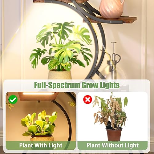 Miniatura 3 de Soporte para Plantas de Interior con Luces de Crecimiento - Soporte de 63 Pulgadas de Altura, Soporte de Esquina para Plantas, Soportes de 6