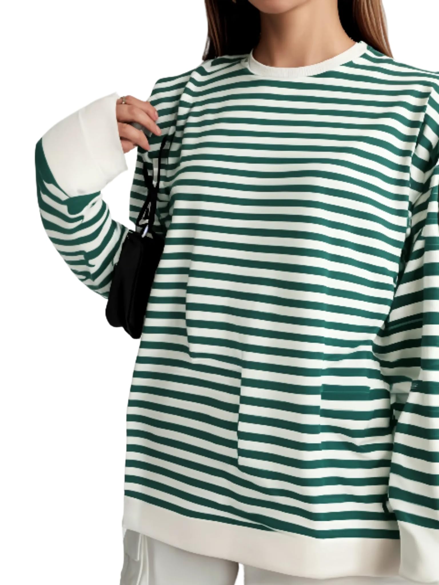 Women Striped T-Shirt || T-Shirt for Women || Full Sleeve || T-Shirt-MACK640527-picture-11