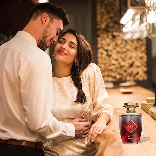 Miniatura 5 de AHUJA Rouge Fusion Eau De Parfum Unisex (3.4 fl oz)  Colonia de larga duración para hombres y mujeres  Notas de cítricos, vainilla, rosa, pino y