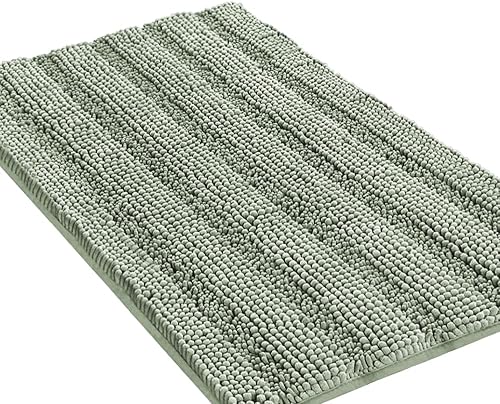 Miniatura 141 de Turquoize Alfombras de Baño Chenille Peludas Alfombra de Baño Antideslizante Gruesas Alfombras de Baño Peludas para Baño Chenille Juego de Alfombra