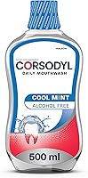 Corsodyl Mouthwash Daily Gum Health, Fluoride Mouthwash, Alcohol Free, Cool Mint, 500ml