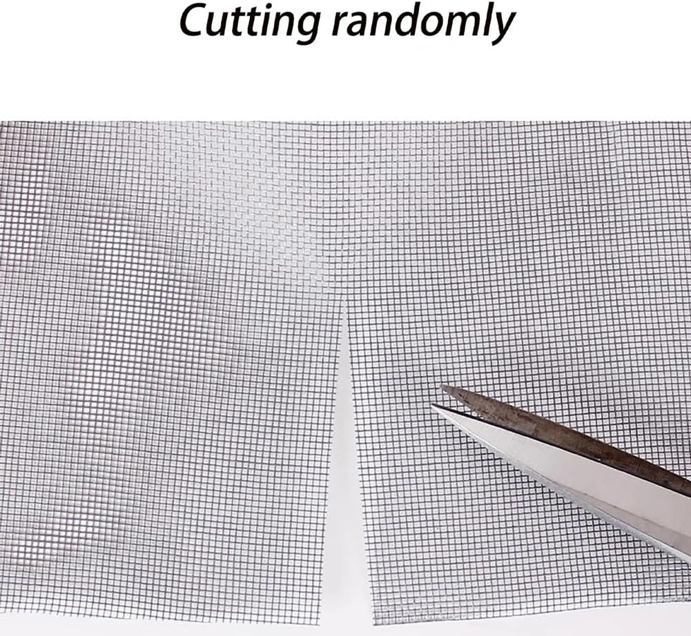 Black Magnetic Window Screen Mesh, Adjustable Self Adhesive Fibreglass Screen Mesh with Hook and Loop Fastener, Netting Replacement for Anti Mosquito, Insect, Home, Bedroom