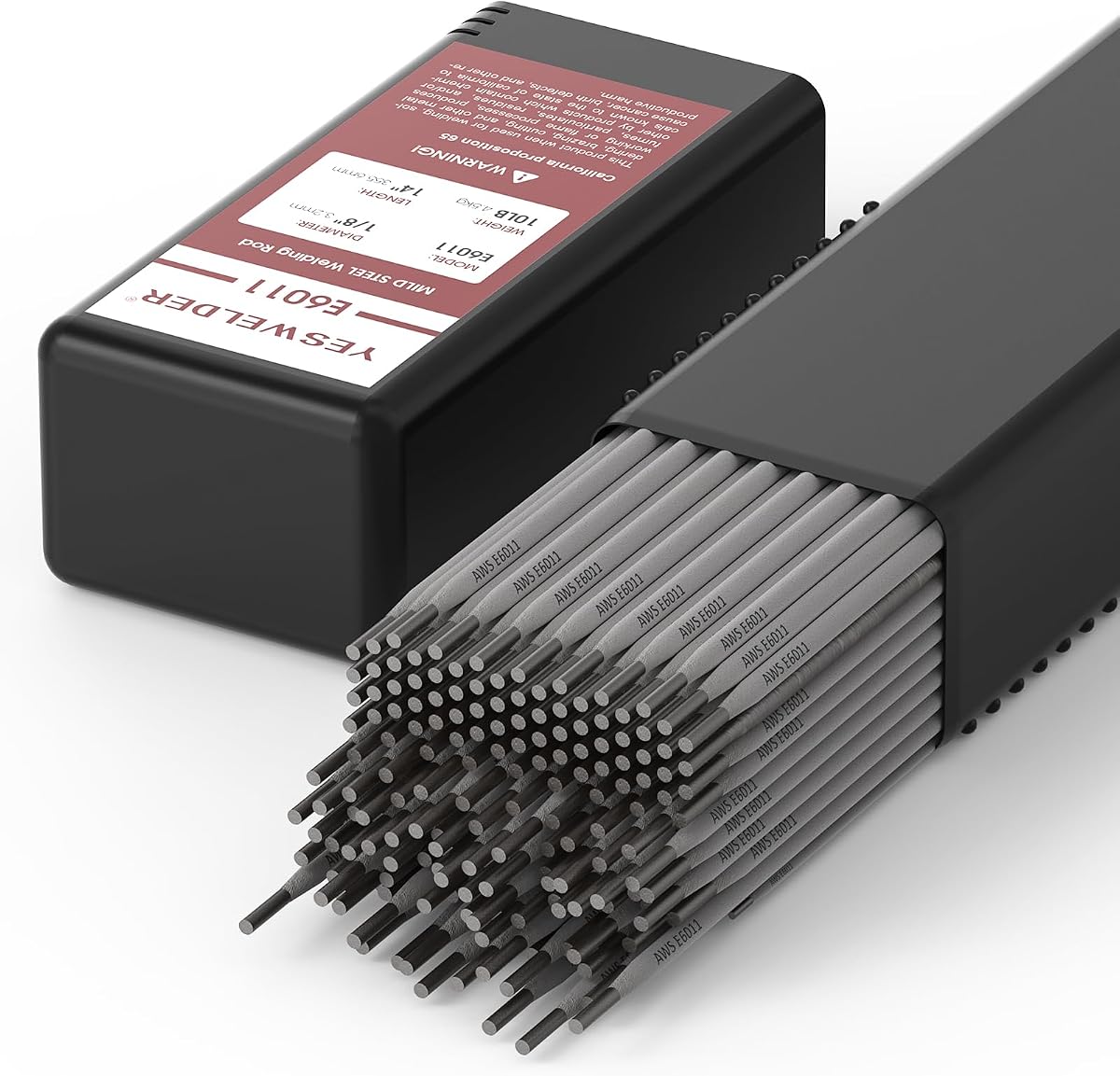 YESWELDER E6011 Electrodos de varilla de soldadura de 1/8 '' 10 LB | Acero carbono