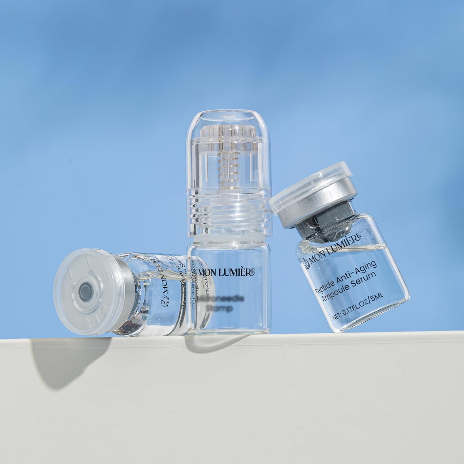 Mon Lumiere Micro-Infusion System - 0.25mm Gold Derma Spring-Loaded Stamp with PDRN & Peptides - At-Home Facial Kit for Collagen Boost & Fine Lines - Includes 6 Single-Dose Serums - Starter Kit - Image 8