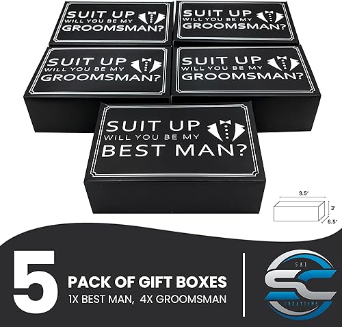 Miniatura 3 de Sai Creations Paquete de regalo definitivo para padrinos de boda, juego de 6 paquetes, total de 35 piezas, elección de regalo pensada para padrinos