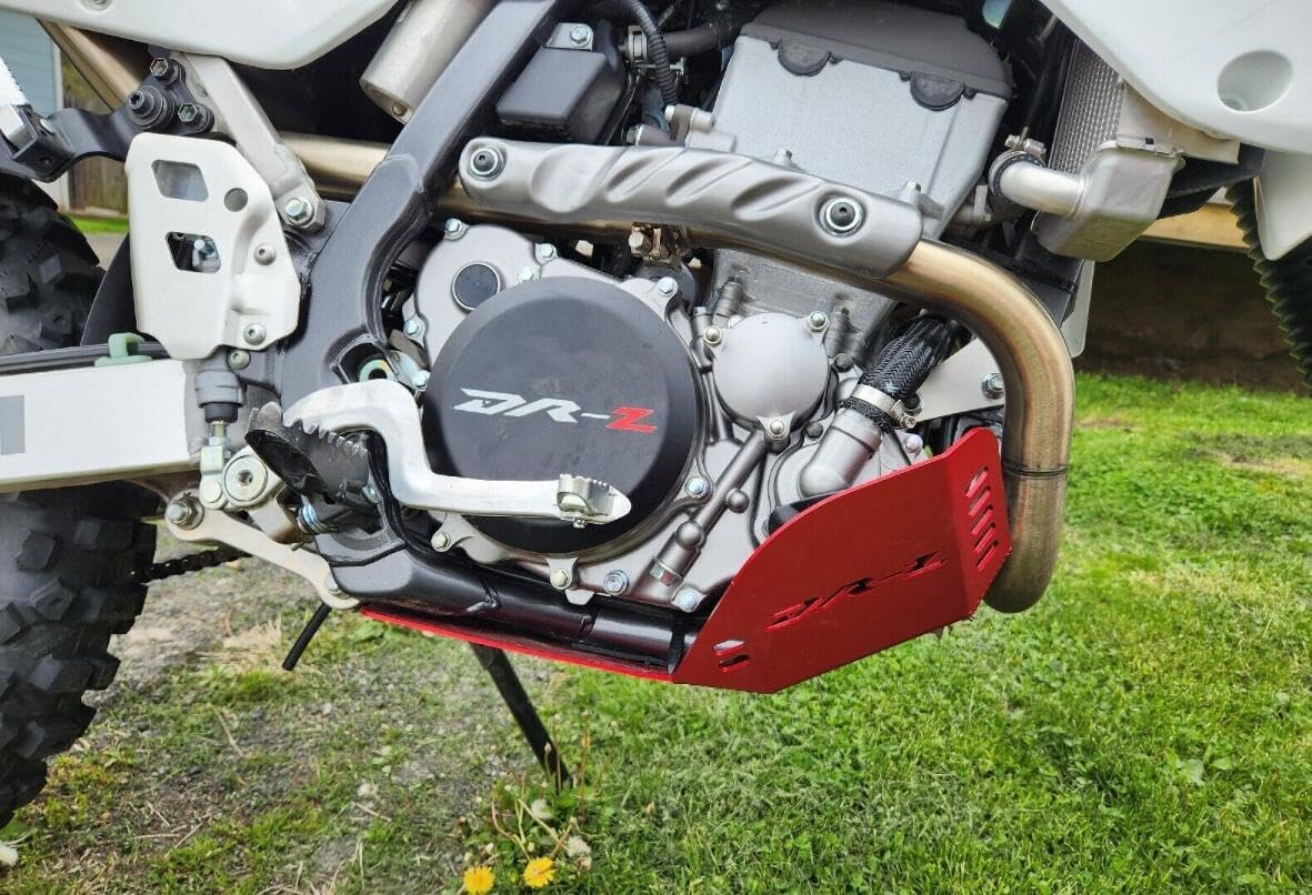 Front Skid Plate Engine Guard Cover Protector Compatible with Suzuki DR-Z DRZ 400SM / DR-Z DRZ 400E / DR-Z DRZ 400S 2005-2024 (Red)
