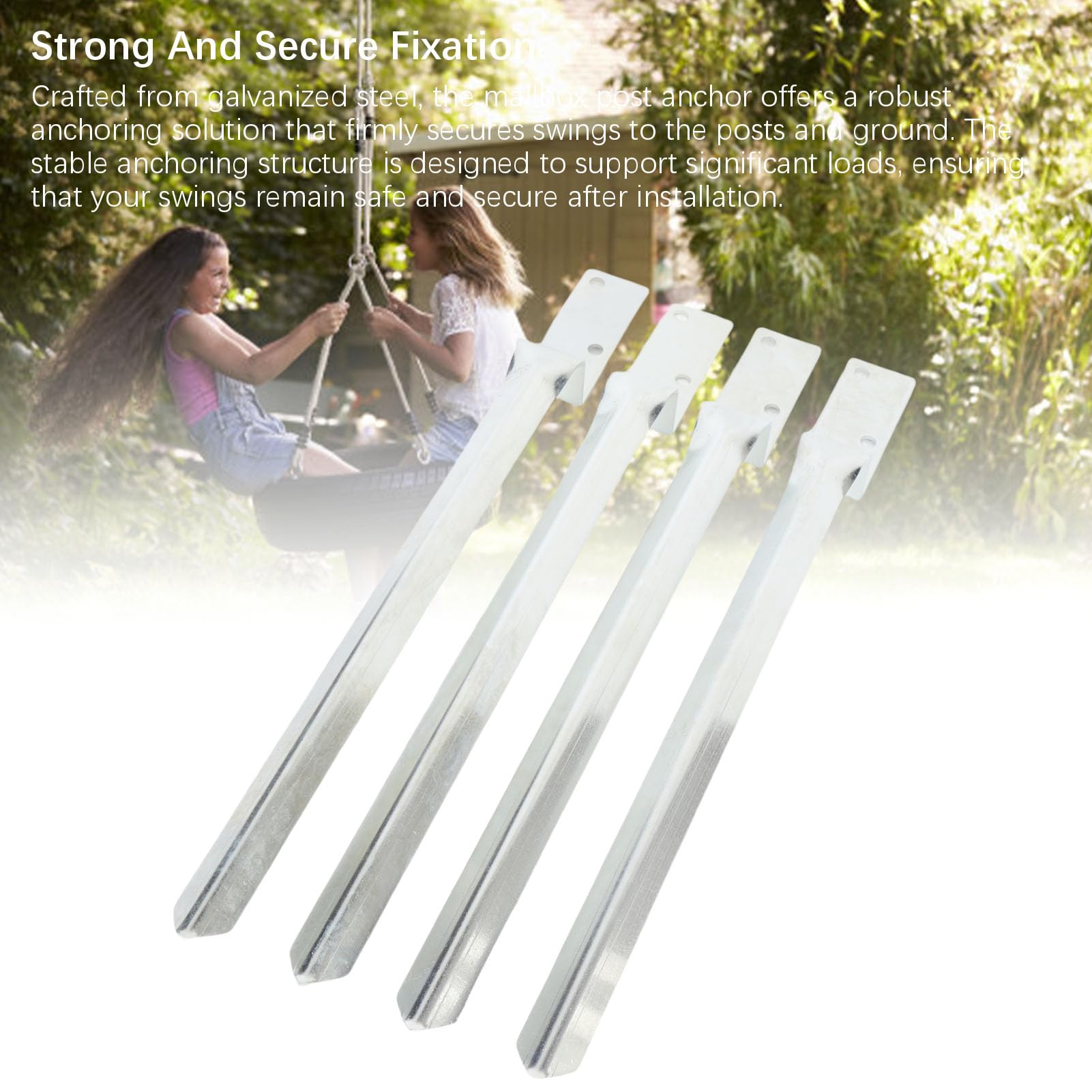 Pico de Tierra de Anclaje de la Cerca, Estacas de Reparación de Servicio Pesado para Postes de Madera, Estaca de la Cerca de Reparación Estaca de Tierra para el Swing Swing