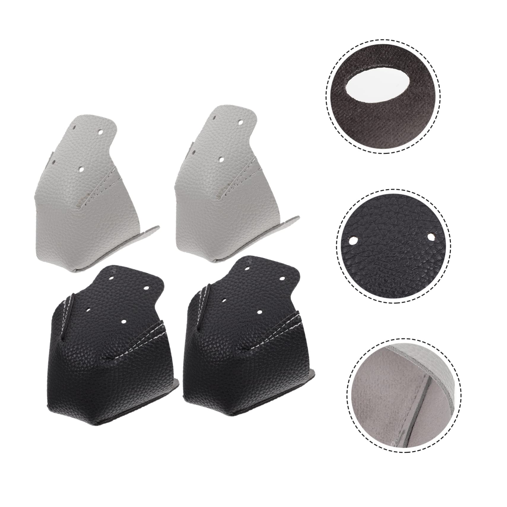 Kisangel Botas De Skate Rodillos Scooter Equipo De Protección para Patines Puntera Patines Patineta Ruedas Cubrepunteras De Patines De Cuero Puntera para Patines Black
