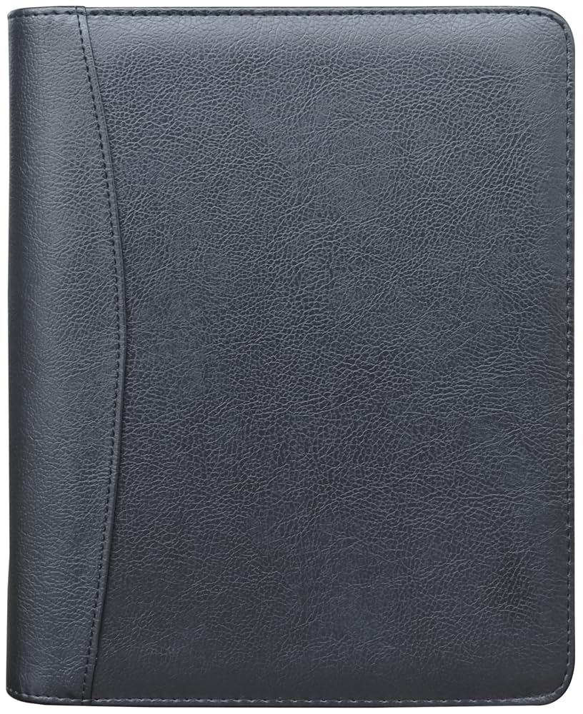 Fan&Ran Agenda 2026 con cremallera, carpeta de 6 anillas con inserciones semanales, tamaño A5, color negro