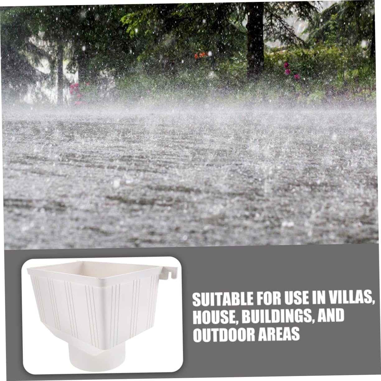 Downspout Splash Block Rainwater Drainage Strainer Gutter Drainage Connector for Roof