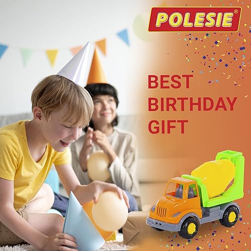 Miniatura 6 de POLESIE - Camión mezclador de cemento para niños, camión mezclador de concreto para niños pequeños, vehículos de construcción impulsados por POLESIE