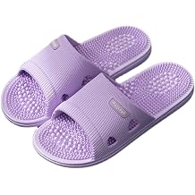 Flip Flops Mens Shower Sandals Summer Foot Bun Sandals Massage Women Men Anti-slip Slippers Open Slippers Slipslippers Anti-slip Shower Slippers Aqua Point Massage Shoes Refreshing College Sandals Color Purple, Size EUR36-37