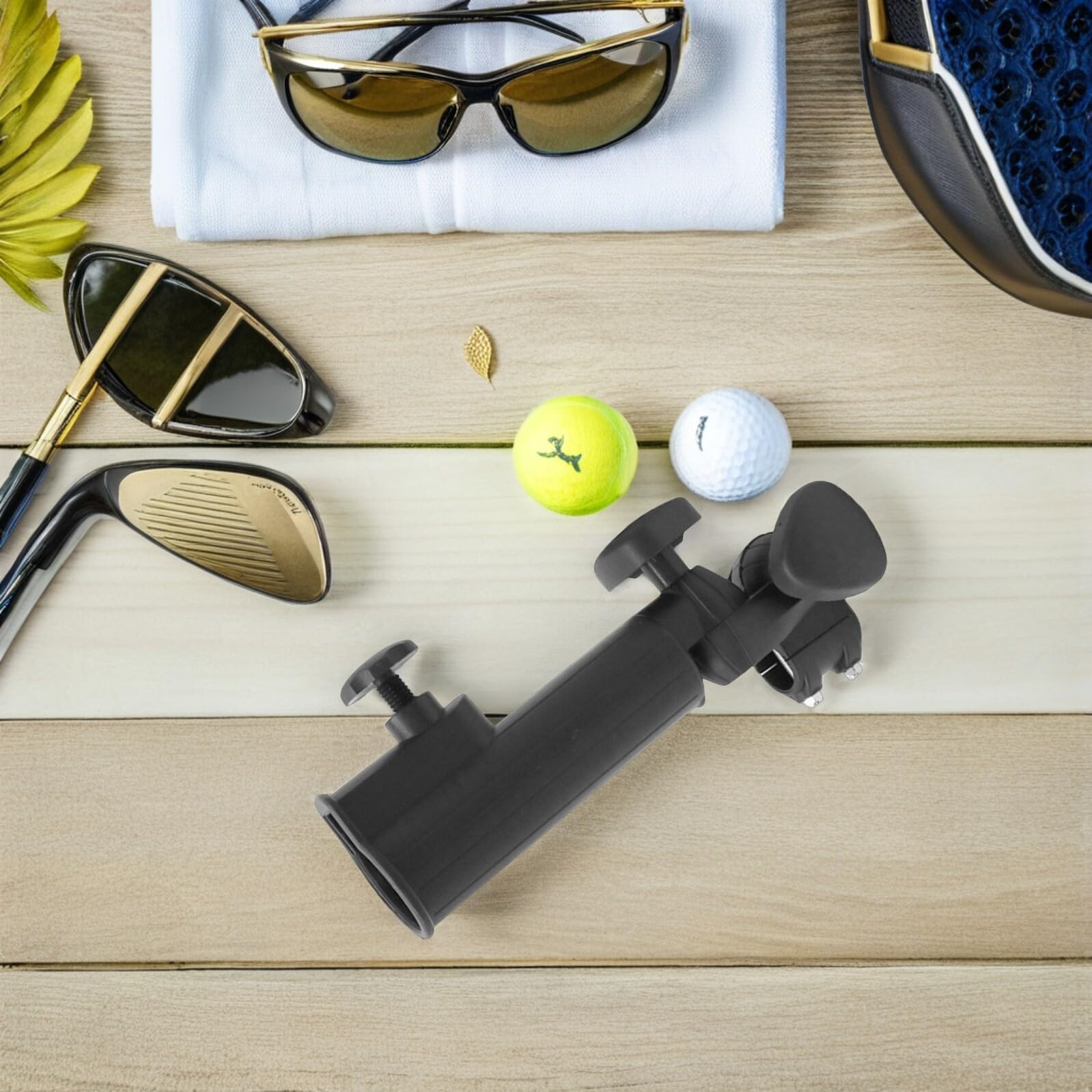 Zerodeko 2 Stück Verstellbare Golfschirmhalter aus Kunststoff mit Klemmfunktion Schirmständer für Golfwagen Sicherer Halt und Tragbar für Golfausrüstung